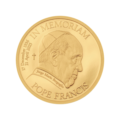 2025 Cook Islands In Memoriam Pope Francis 0.5g Gold Coin