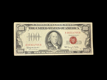 1966 $100 United States Paper Currency - Red Seal