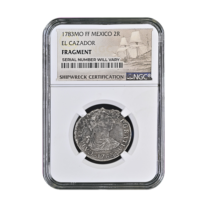 El Cazador 2 Reales Fragment Shipwreck - NGC - CoinsTV