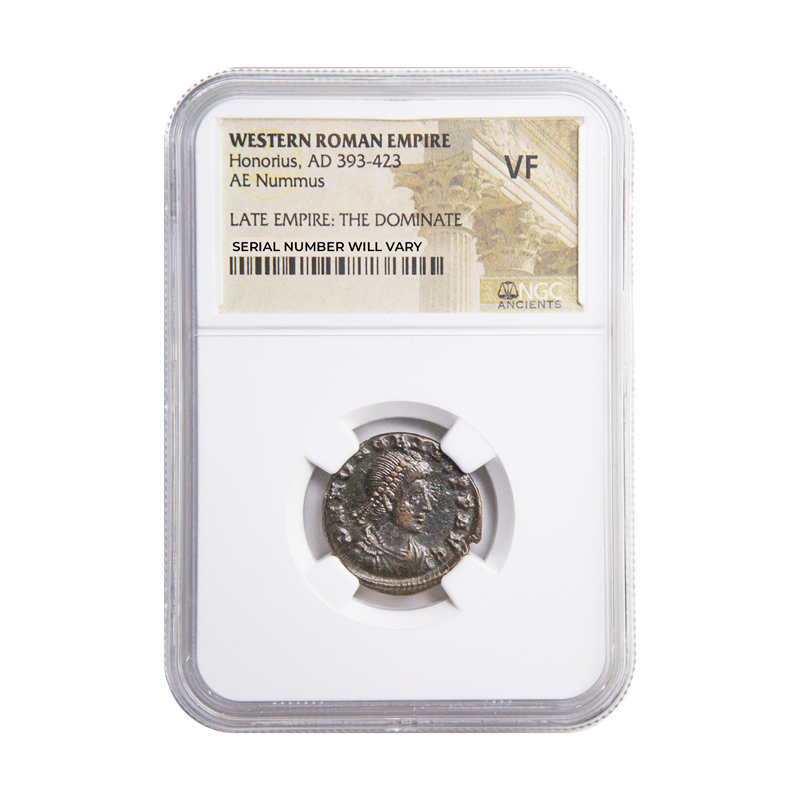 Roman AE of Honorius AD393-423 - NGC VF