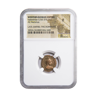 Roman AE3 of Valentinian II AD375-392 - NGC F - CoinsTV