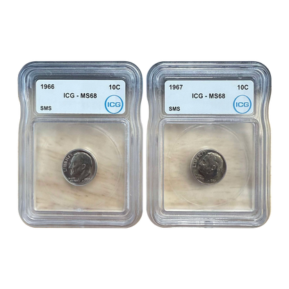 Roosevelt Dime - ICG MS68 Grab Bag - CoinsTV