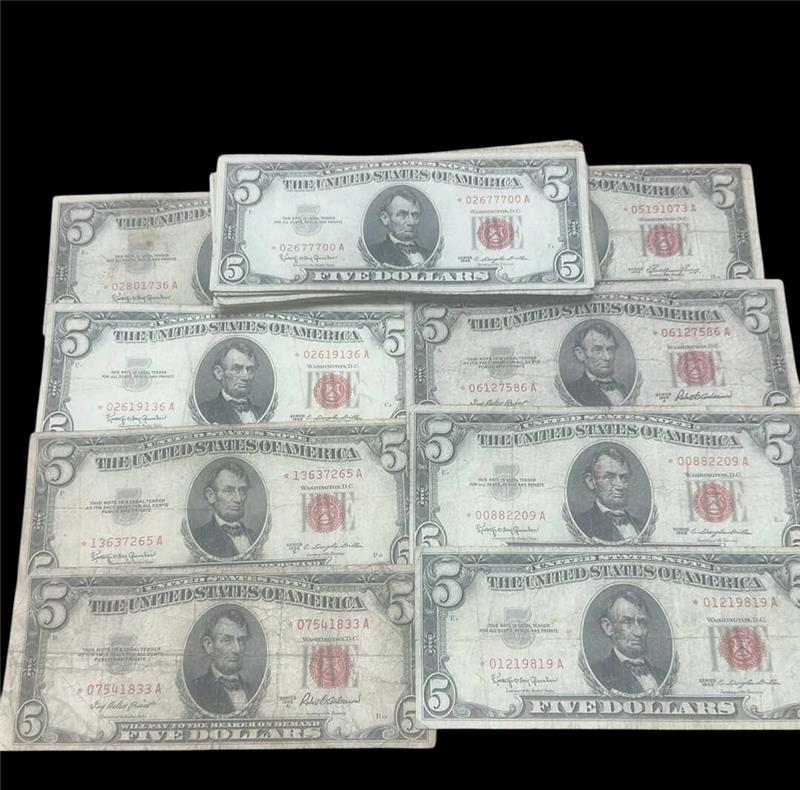 $5 Currency Star Note Read Seal - Random Date - CoinsTV