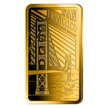 2024 Solomon Islands Golden Gate Bridge 1/200 oz Gold
