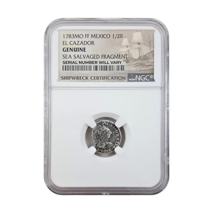 1783 El Cazador Shipwreck Coin 1/2R - NGC Genuine - CoinsTV