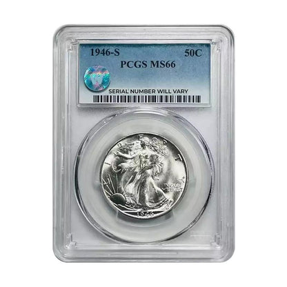 1946-S Walking Liberty Silver Half Dollar San Francisco - PCGS MS66 Sight White - CoinsTV