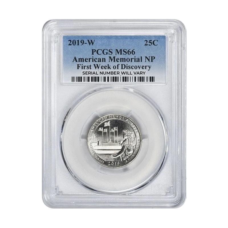 2019 American Memorial Quarter Dollar West Point - PCGS MS66 First Week of Discovery