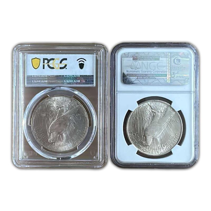 Peace Silver Dollar NGC or PCGS MS64 Grab Bag - CoinsTV
