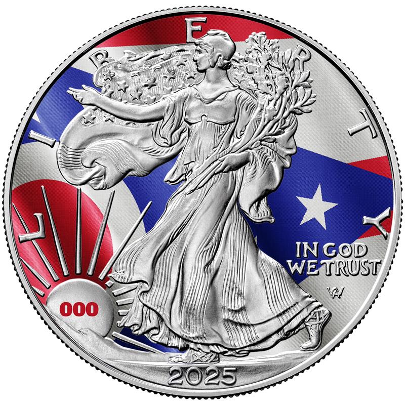 2025 State Flags Silver Eagle - Ohio Limited Edition - CoinsTV