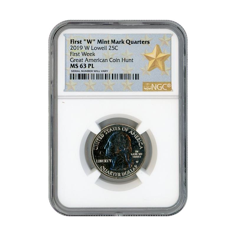 2019 Lowell Quarter Dollar West Point - NGC MS63 PL First Week Great American Coin Hunt - CoinsTV