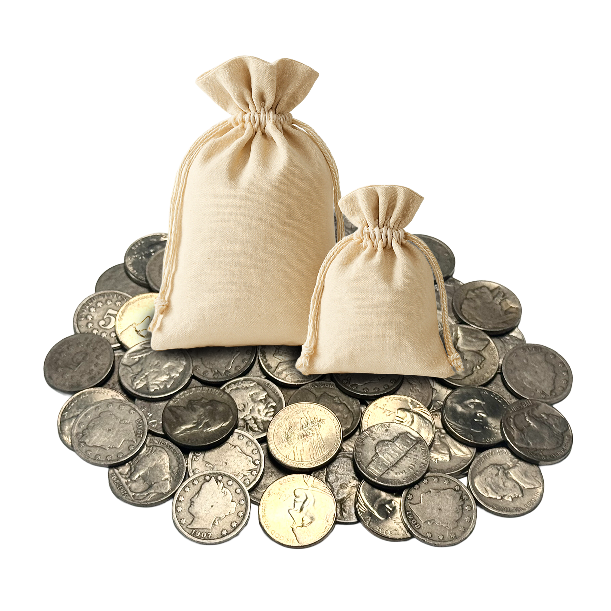 Nickels by the Pound - 2 Lb Unsearched Nickels - CoinsTV