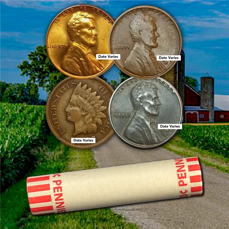 Corn Husker Penny Hoard – Wheat Cents, Indian Heads & BU Gems