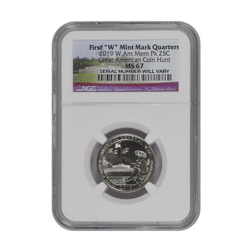 2019 American Memorial Quarter Dollar West Point - NGC MS67 Great American Coin Hunt