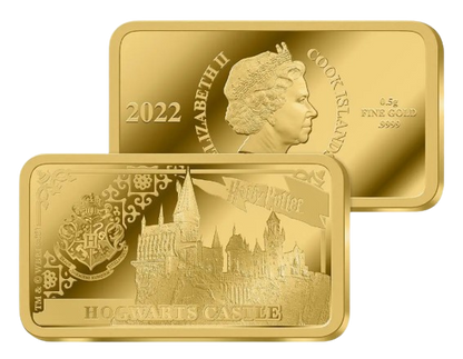 2022 Wizarding World of Harry Potter - Hogwarts Castle - 0.5 gram Gold Bar - CoinsTV