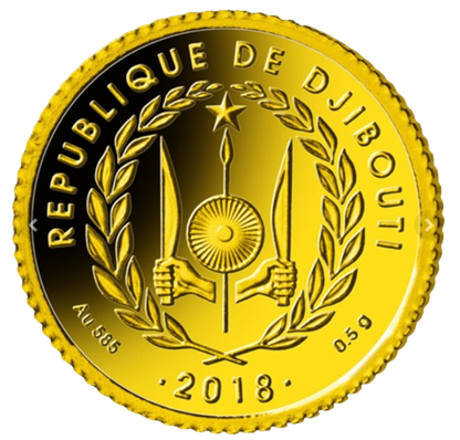 2018 Djibouti Napoleon 1/2 gram Gold Prooflike - CoinsTV