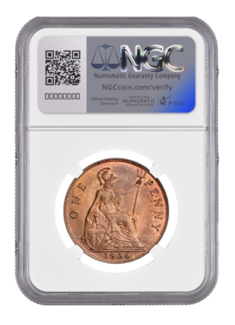 1936 Great Britain 1 P King George V - NGC Genuine - CoinsTV