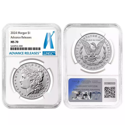 2024 Morgan & Peace Dollar 2 pc Set - NGC MS70 Advanced Release