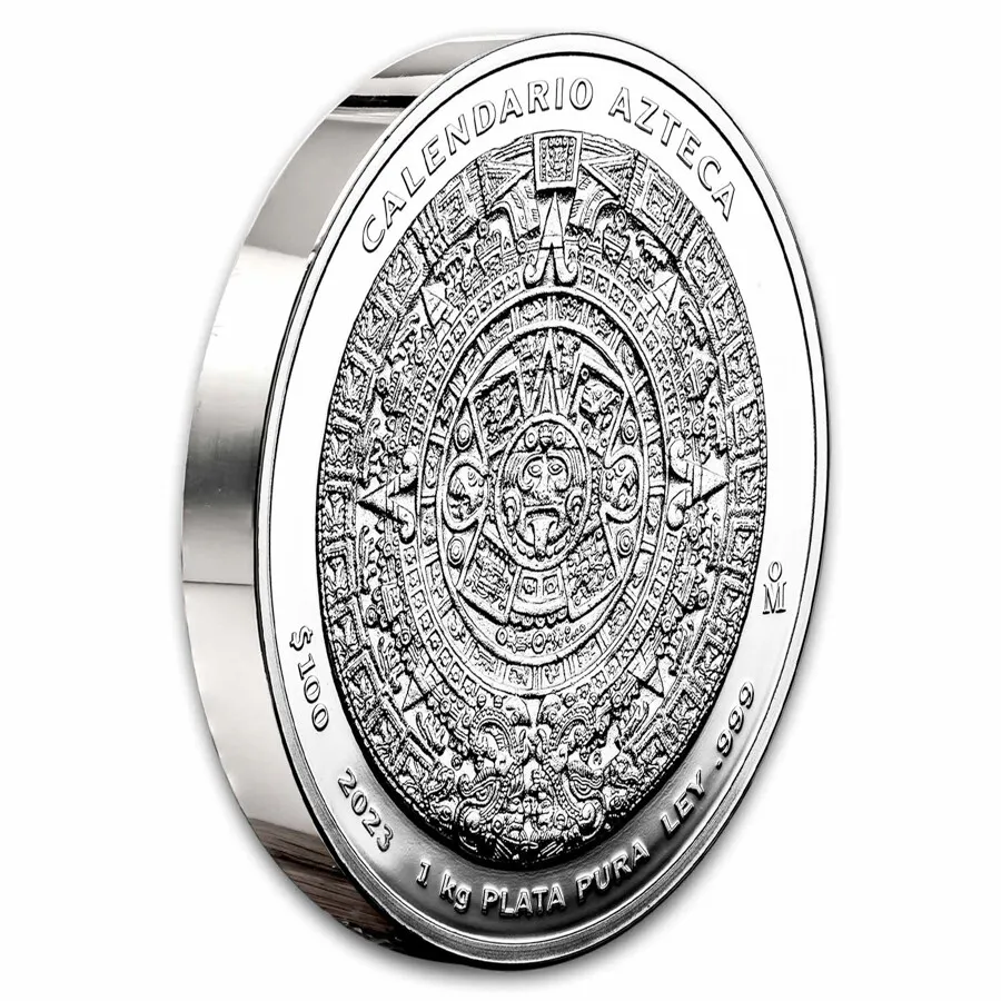 2023 Mexico Aztec Calendar Kilo Silver