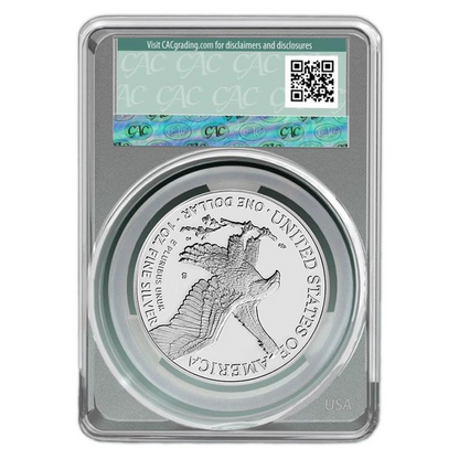 2024-S Silver Eagle CAC PR70 DCAM First Delivery - CoinsTV