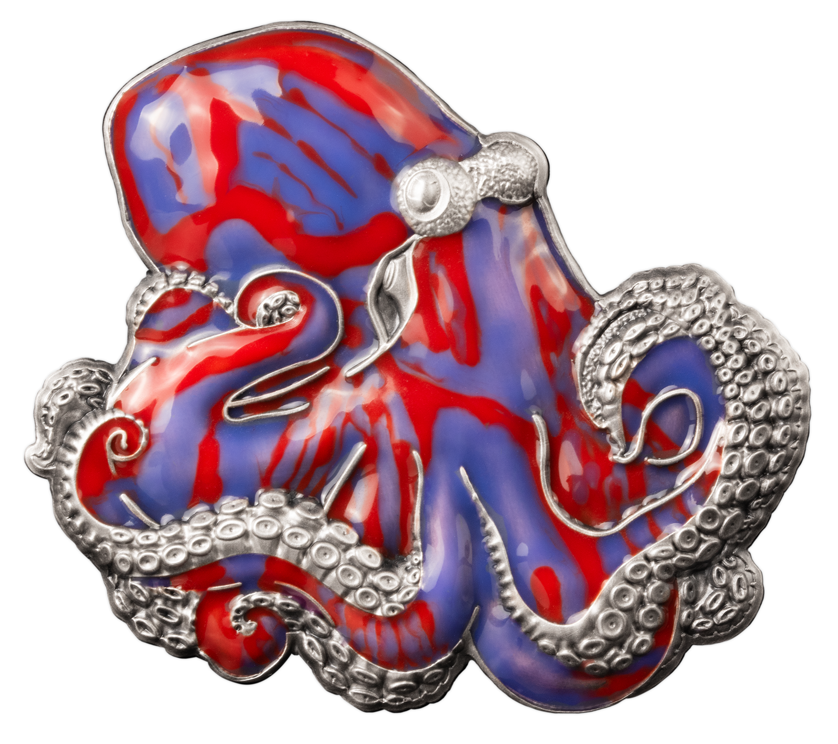 2024 Barbados The Octopus 3 oz Silver Coin - CoinsTV