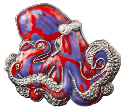 2024 Barbados The Octopus 3 oz Silver Coin - CoinsTV
