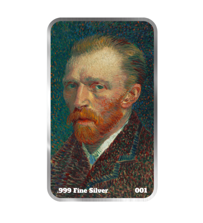 Chromatics Starry Night Silver Bar 1 oz Silver - Fine Art Series - CoinsTV