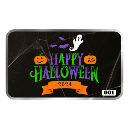 2024 Chromatics Happy Halloween 1 oz Silver Bar - CoinsTV