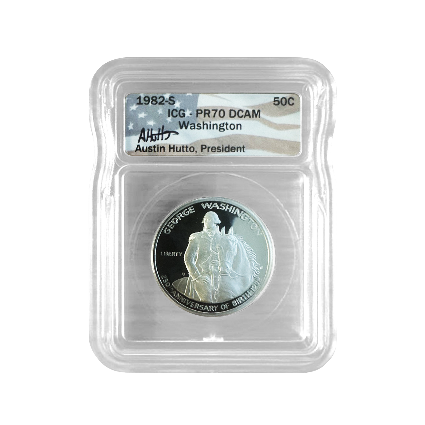 1982-S Washington Half Dollar Commemorative - Austin Hutto