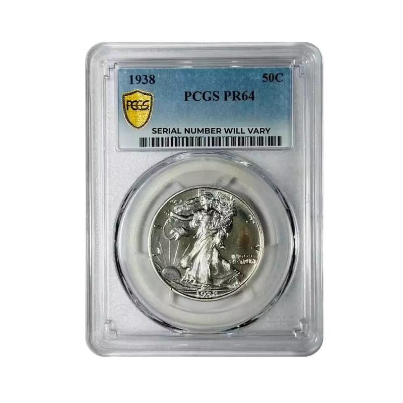 1938 Walking Liberty Silver Half Dollar - PCGS PR64 - CoinsTV