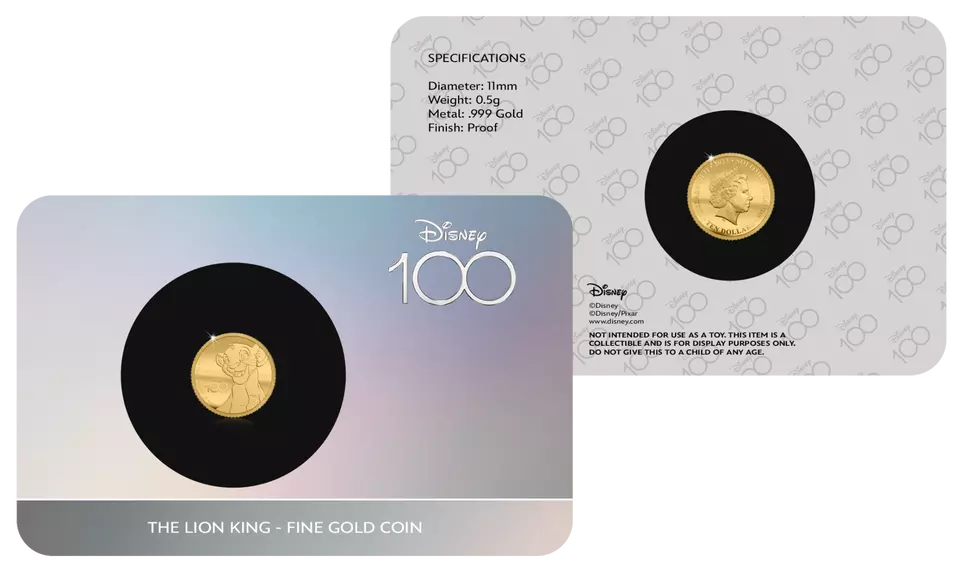 2023 Solomon Disney 100th Celebration - The Lion King Gold Proof - CoinsTV