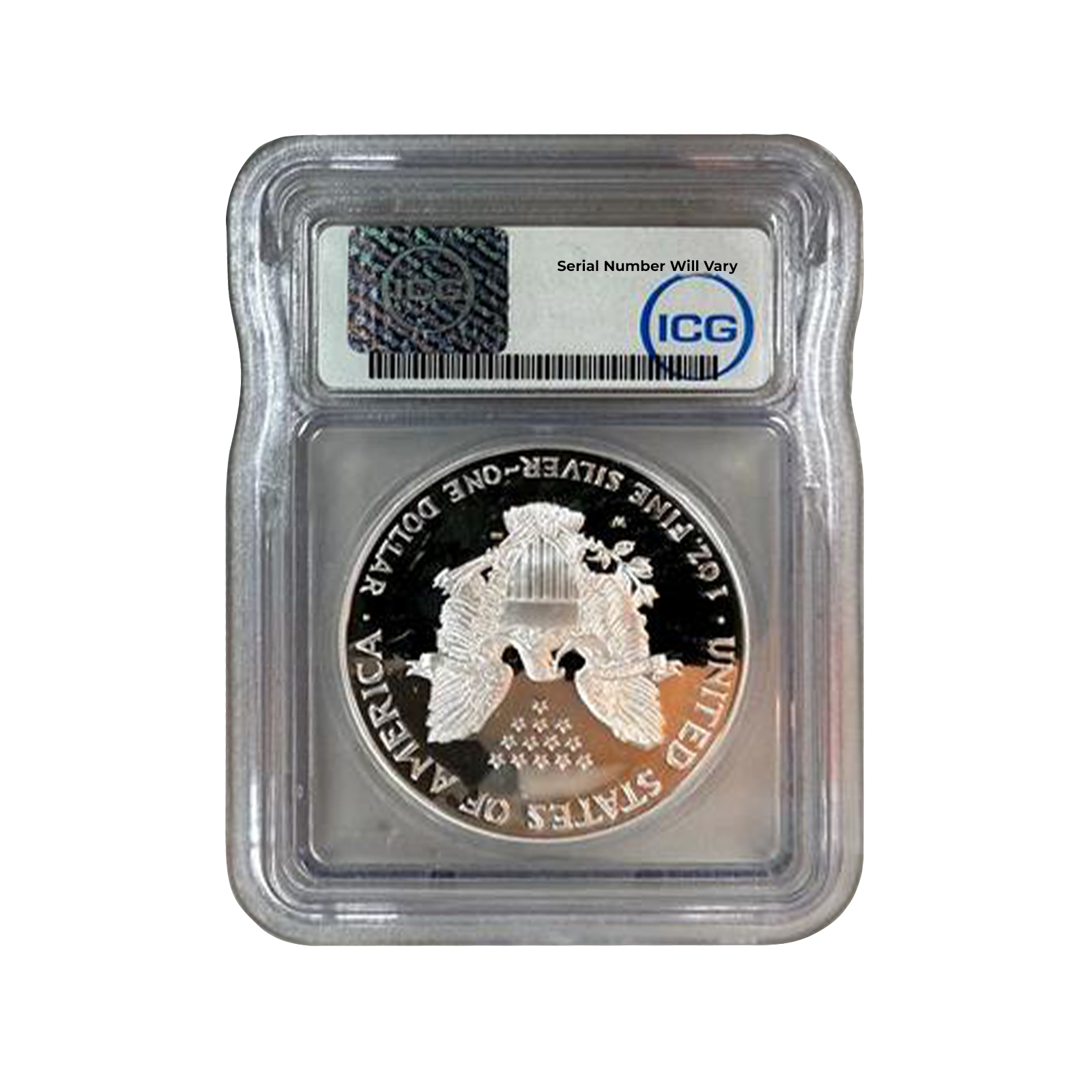 2001-W Silver Eagle - Austin Hutto Signature Label - ICG PR70 DCAM - CoinsTV