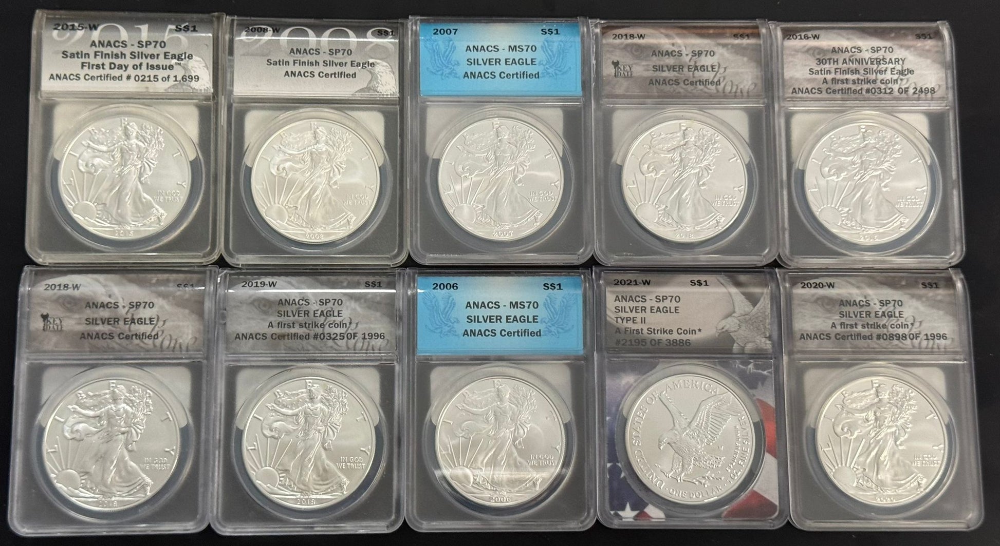 Silver Eagle Grab Bag ANACS MS70 Certified - CoinsTV