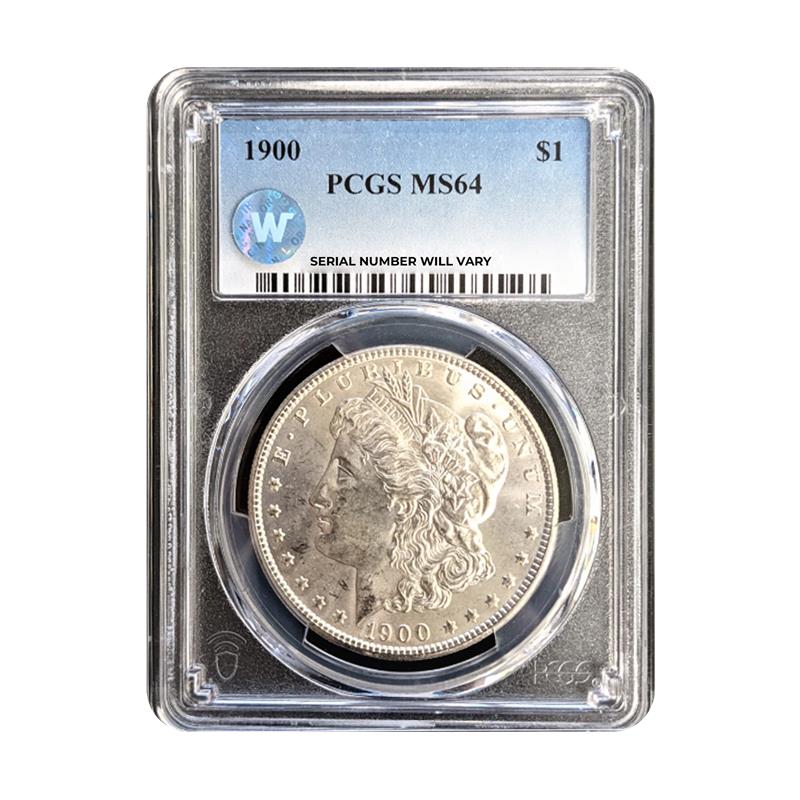 1900 Morgan Silver Dollar Philadelphia - PCGS MS64 Sight White