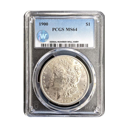 1900 Morgan Silver Dollar Philadelphia - PCGS MS64 Sight White
