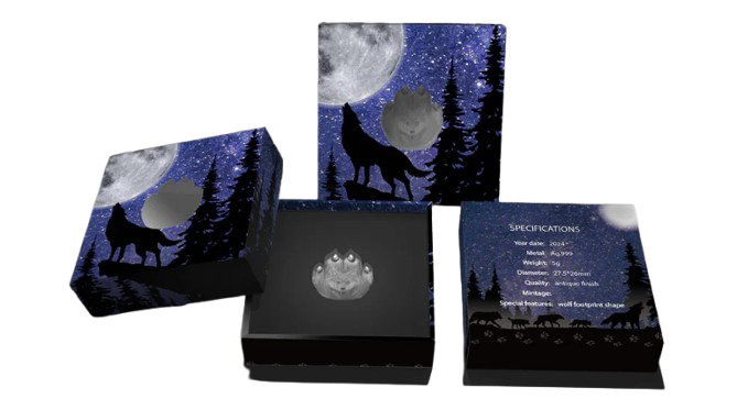 2025 Wolf Footprint Shaped 5g Silver Bar - CoinsTV