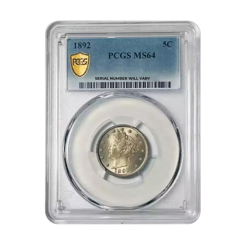1892 Liberty Head Nickel - PCGS MS64 - CoinsTV