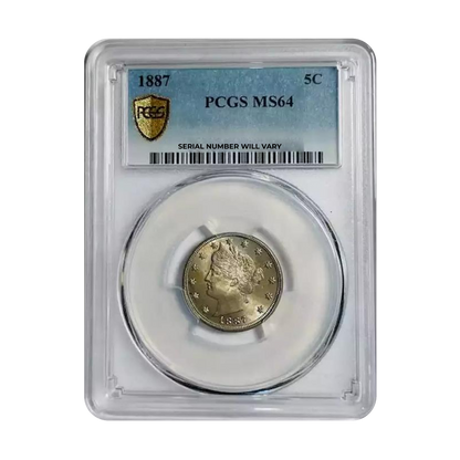 1887 Liberty Head Nickel - PCGS MS64 - CoinsTV