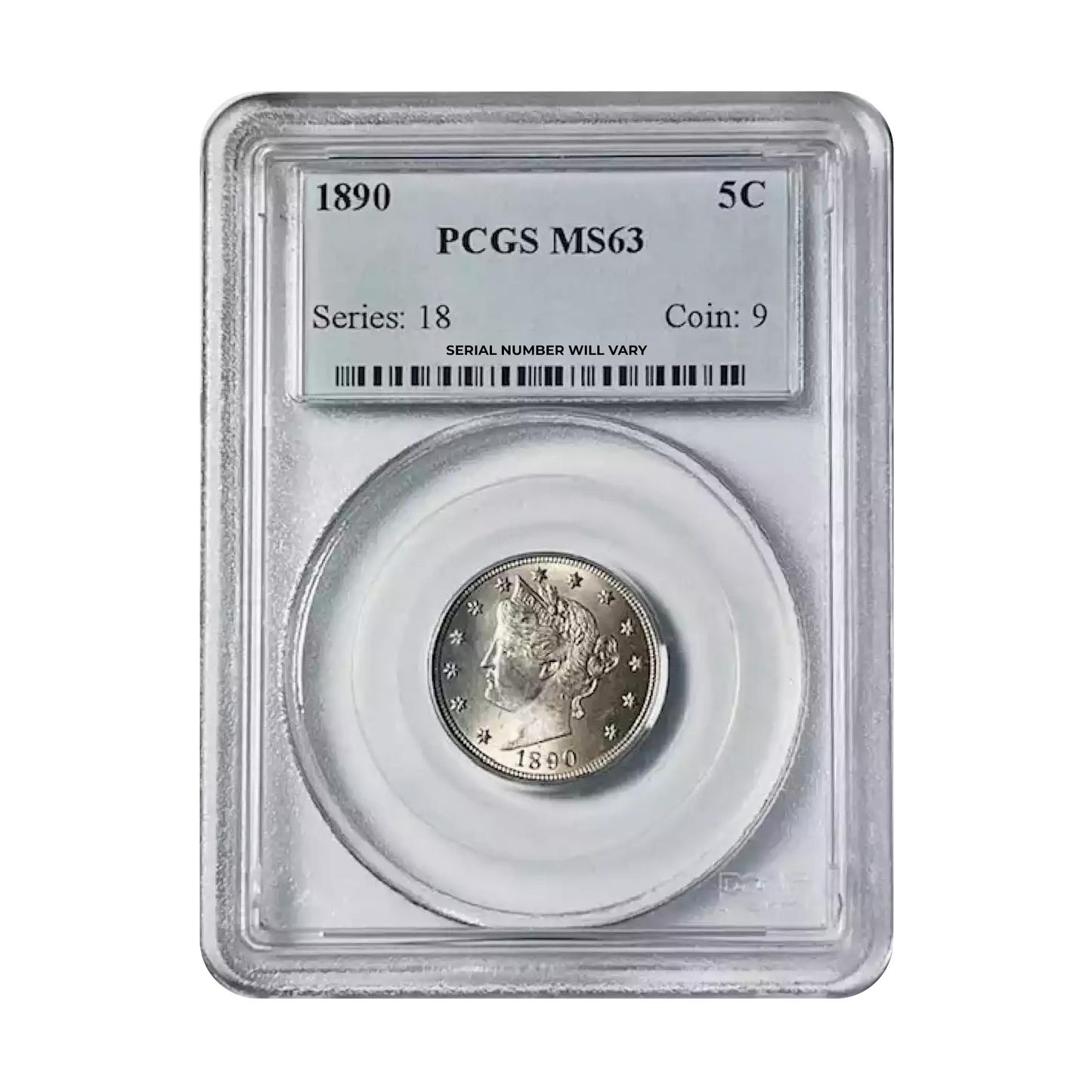 1890 Liberty Head Nickel - PCGS MS63 - CoinsTV