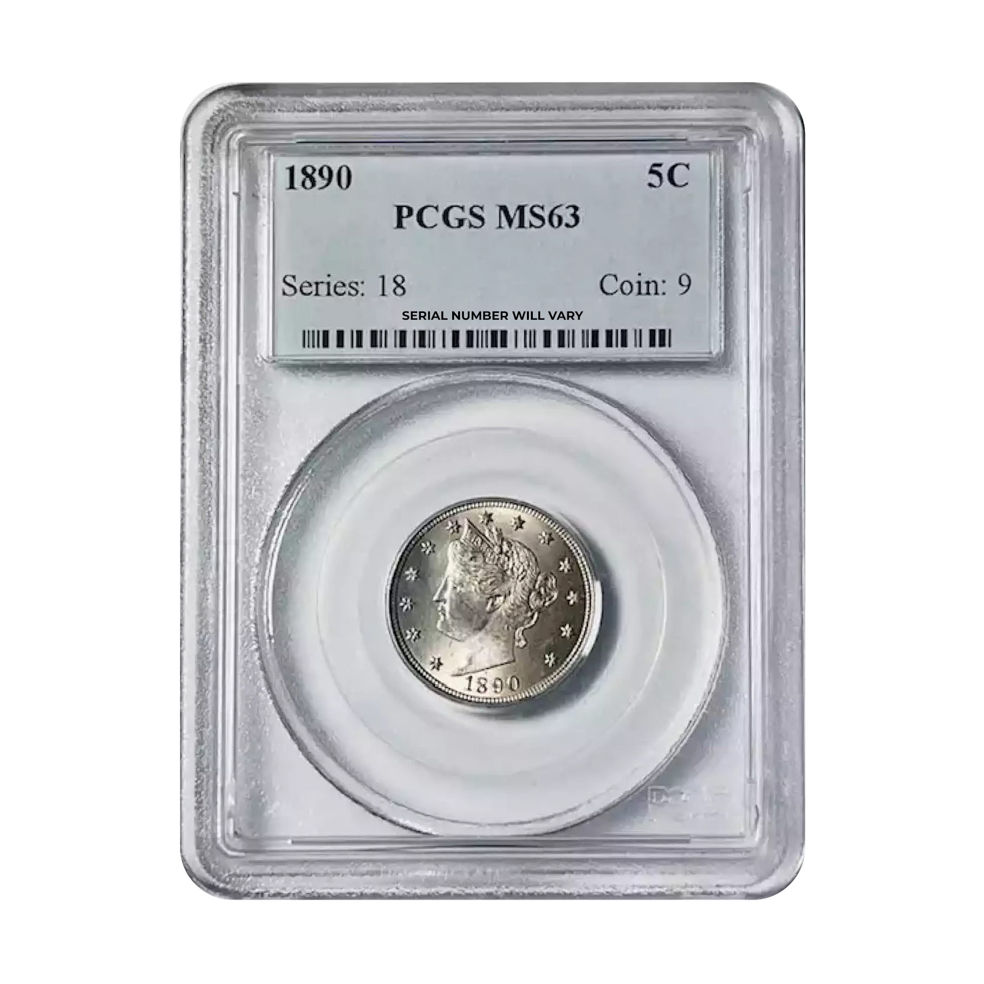 1890 Liberty Head Nickel - PCGS MS63 - CoinsTV