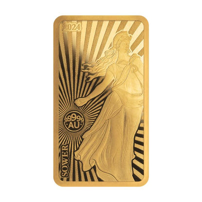 2024 Solomon Islands World's Purest Bullion Sower 1/100 oz Proof Gold Bar - CoinsTV