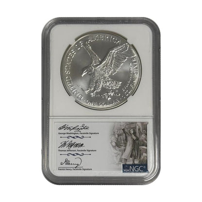 2025 Silver Eagle NGC MS70 - Early Releases - Founding Fathers Label - CoinsTV