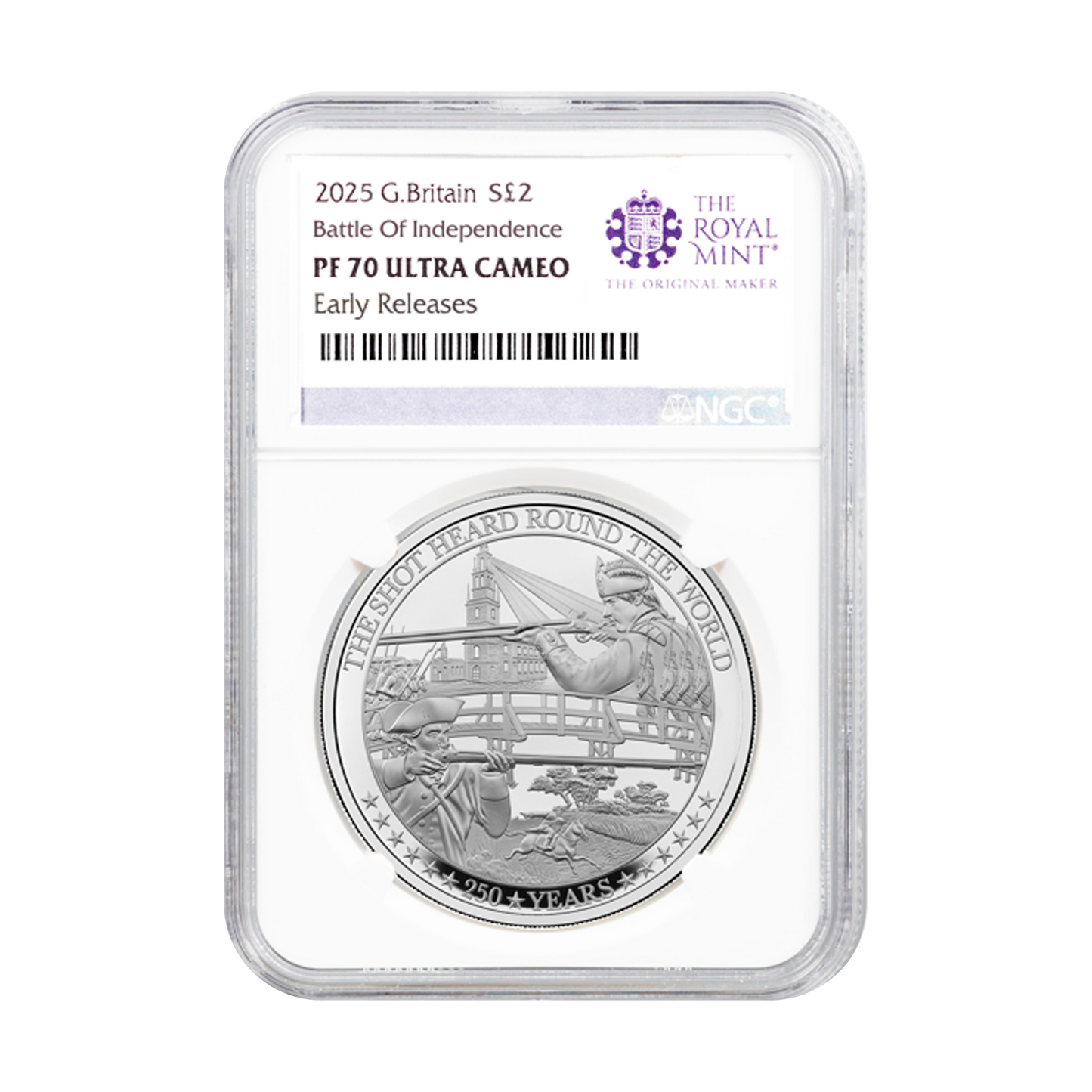 2025 Great Britain Battle of Independence - NGC PF70 UCAM Early Release - CoinsTV