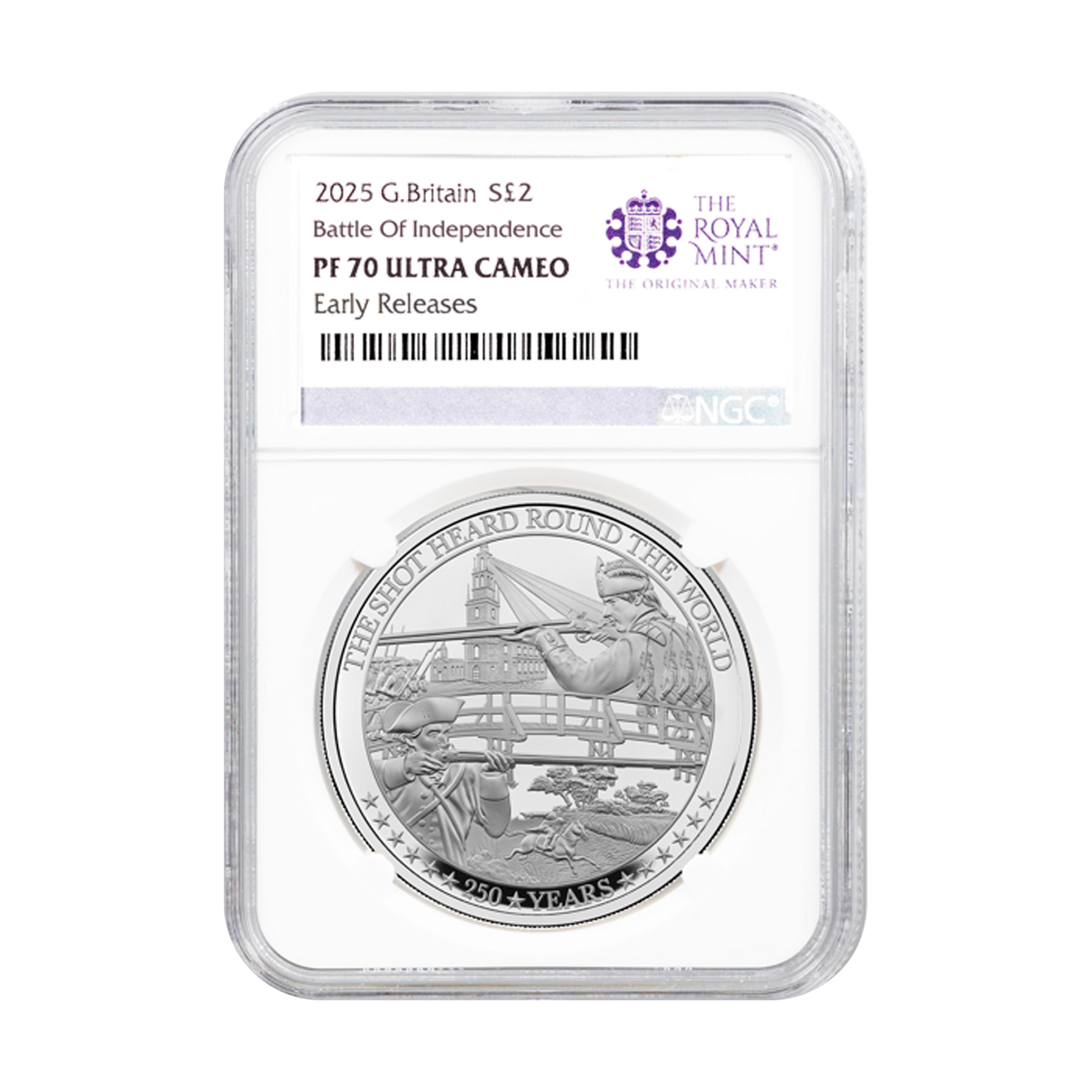 2025 Great Britain Battle of Independence - NGC PF70 UCAM Early Release - CoinsTV