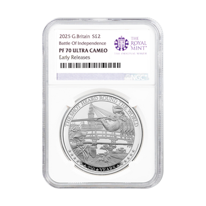 2025 Great Britain Battle of Independence - NGC PF70 UCAM Early Release - CoinsTV