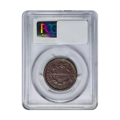 1853 Braided Hair Large Cent - PCGS AU58 - CoinsTV