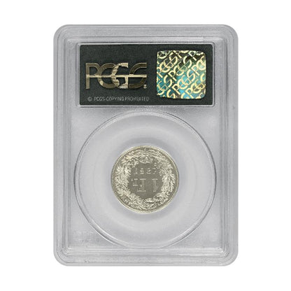 1967 B Franc Swiss - 1 Franc - PCGS SP68 Old Green Holder - CoinsTV