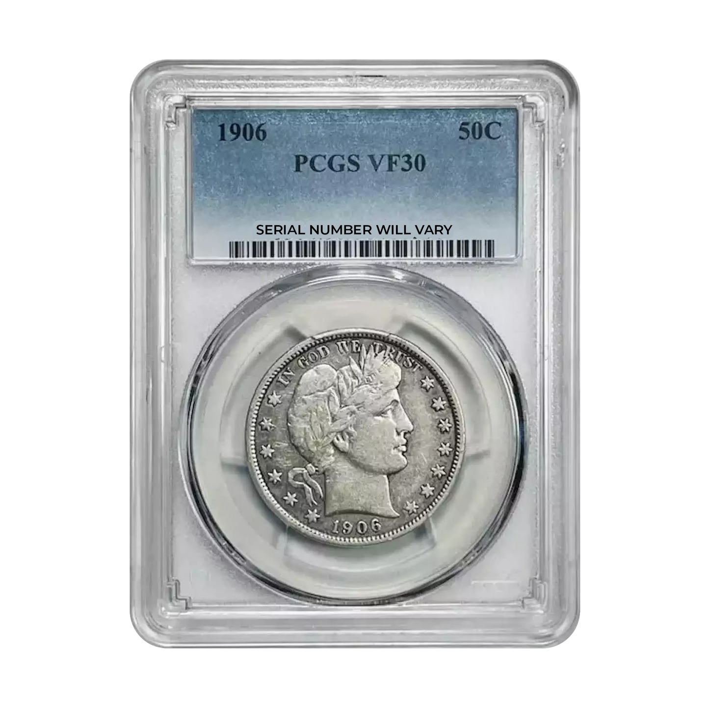 1906 Barber Half Dollar - PCGS VF30 - CoinsTV