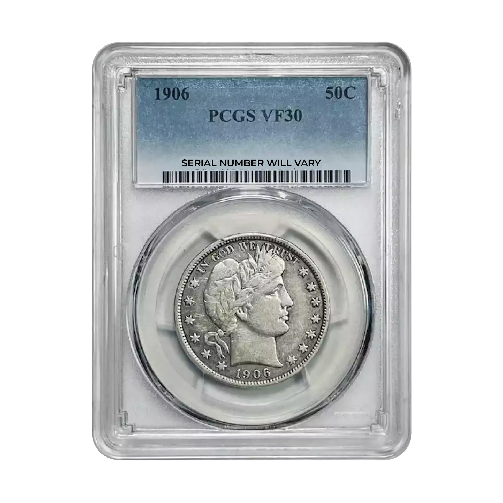 1906 Barber Half Dollar - PCGS VF30 - CoinsTV