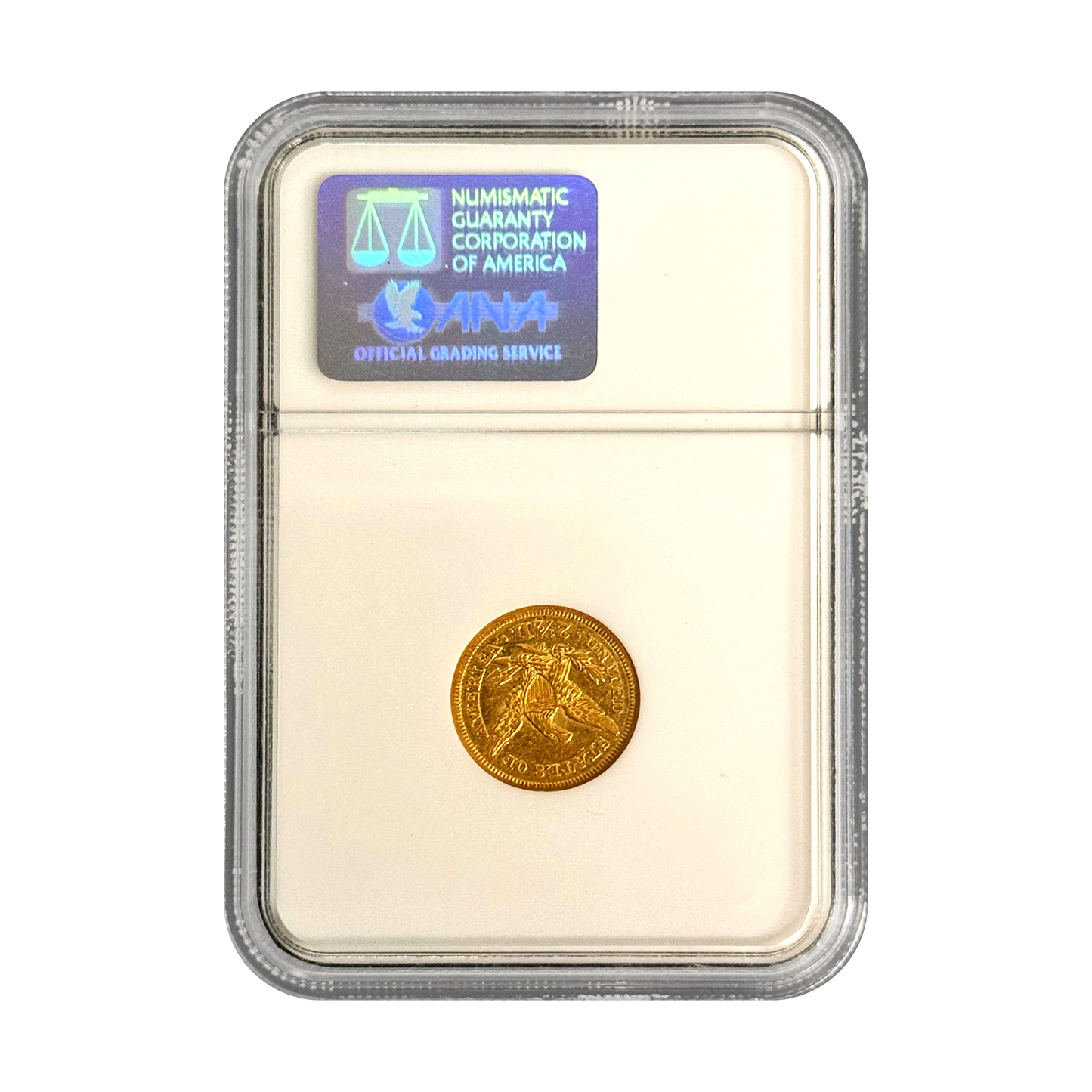 1845 $2.5 Gold Liberty Head - NGC AU53