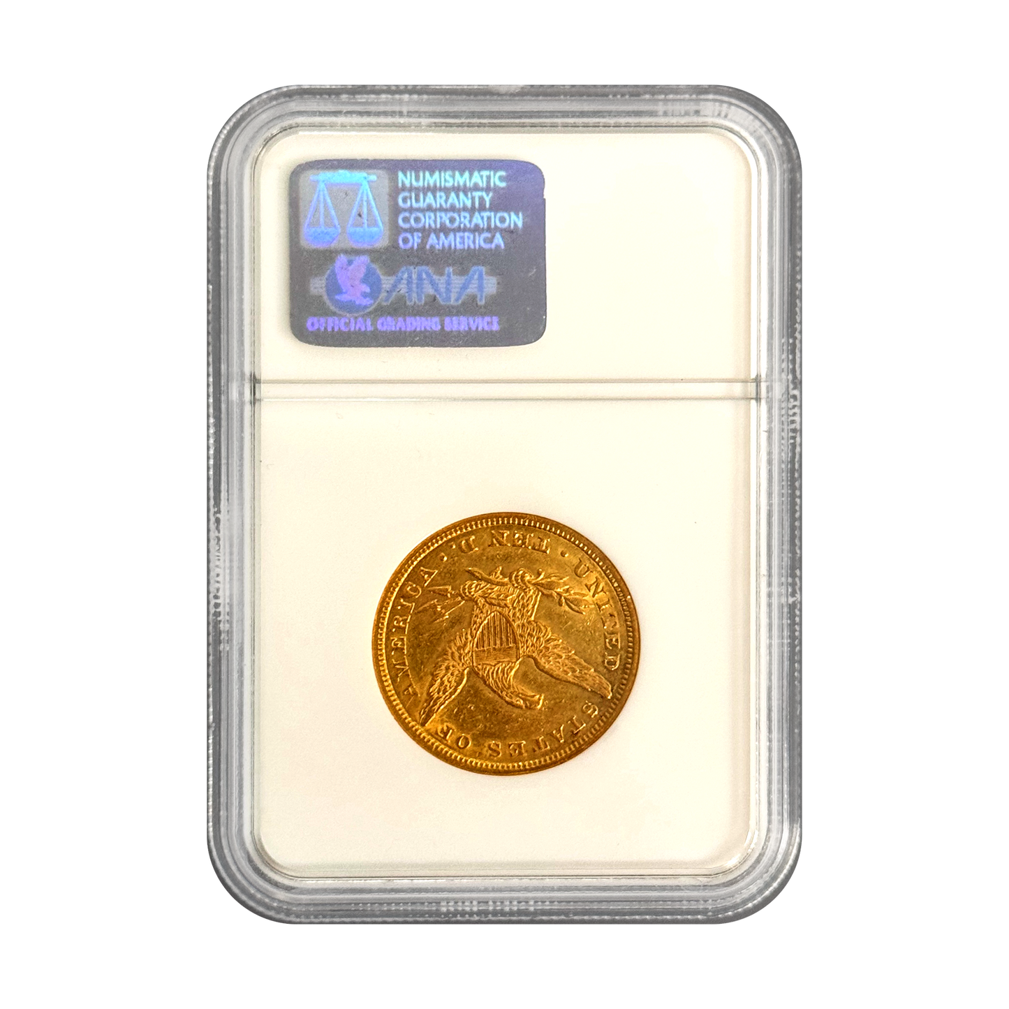 1855 $10 Gold Liberty Head - NGC AU53 - CoinsTV